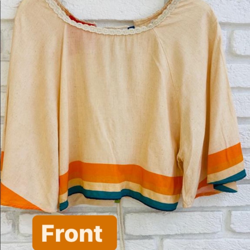 This is a handmade Brazilian cropped top, very unique. Limited pieces